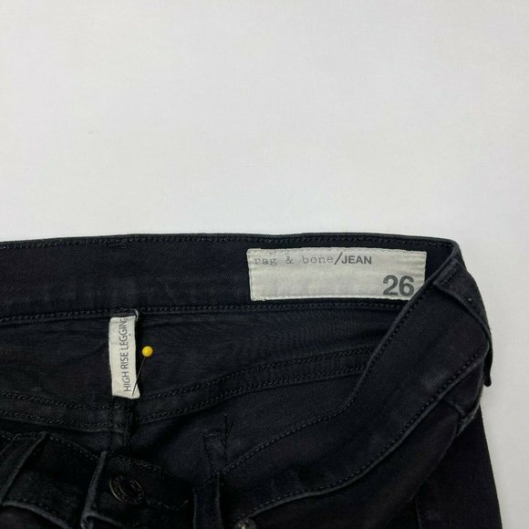 Rag Bone High Rise Skinny Denim Leggings Stretch Flat Front Jeans Women 26‎ EUC - Picture 8 of 11